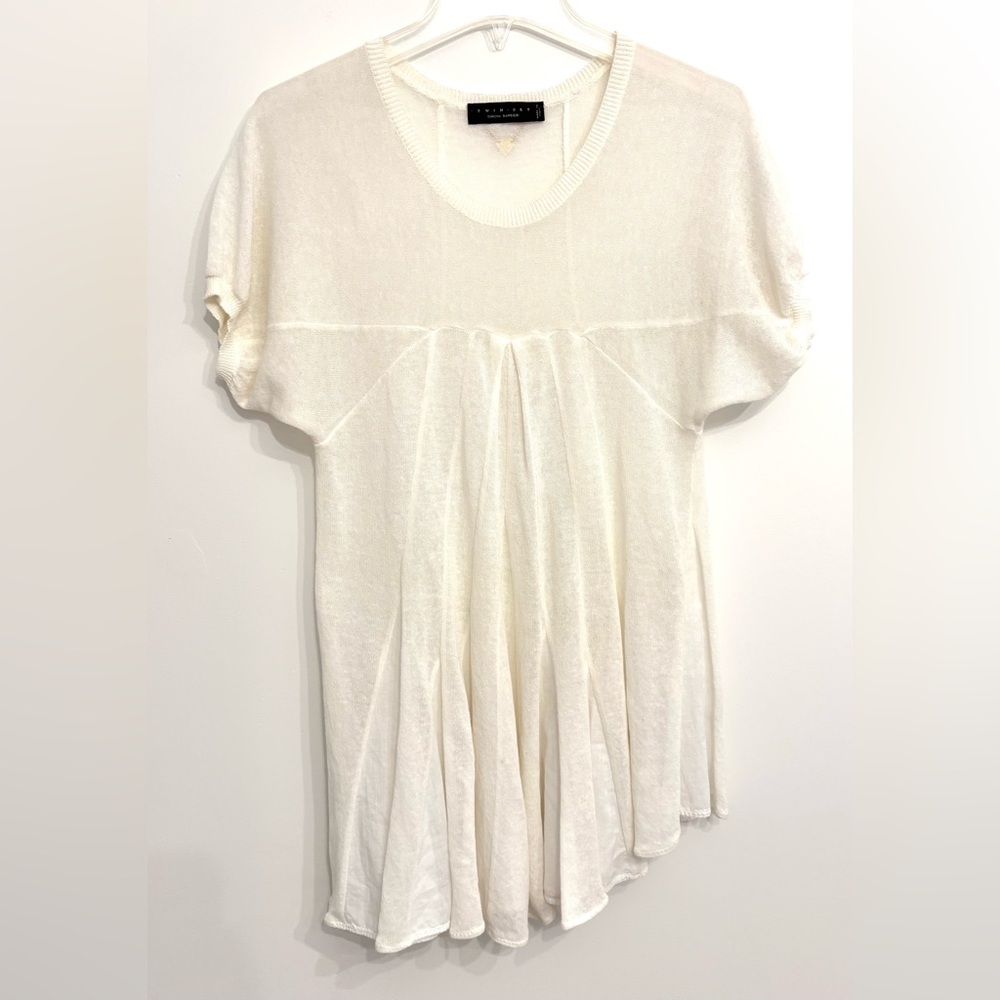 Twin-Set Simona Barbieri Made in ITALYIvory Asymmetrical Tunic Top – Size M